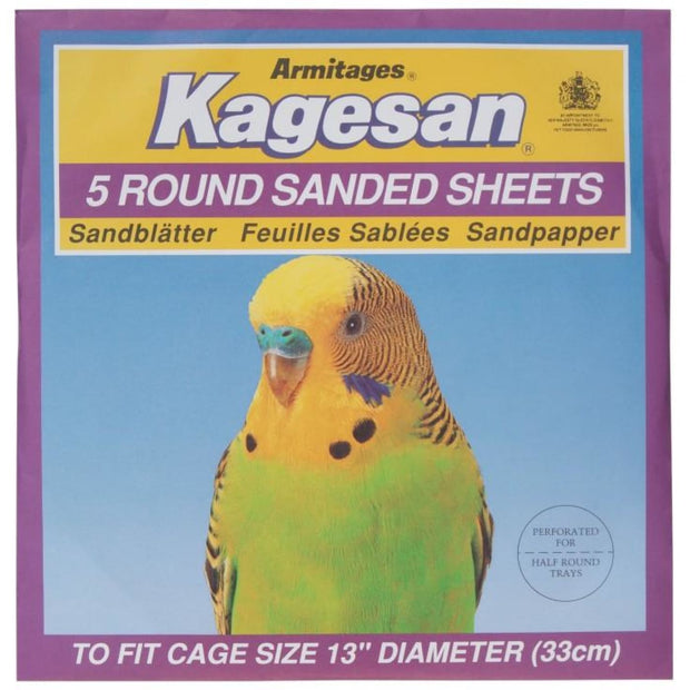 Kagesan Round Sand Sheets - Purple (33cm) - Bird Cages & 