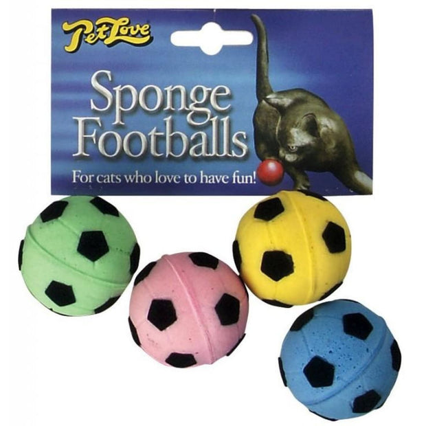PetLove Sponge Footballs - Cat Toys
