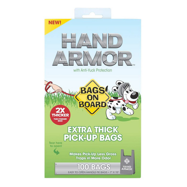 Bags on Board Hand Armor - Extra Thick Pick Up Bags (100 bags)