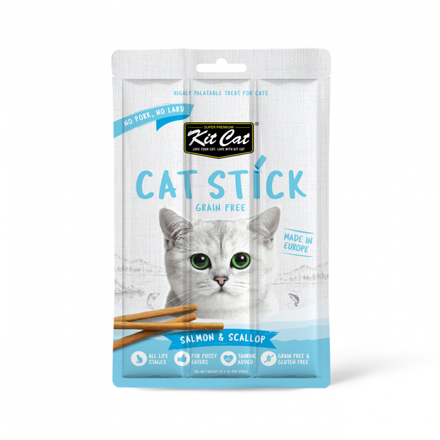 Kit Cat Grain-Free Cat Sticks - Salmon & Scallop