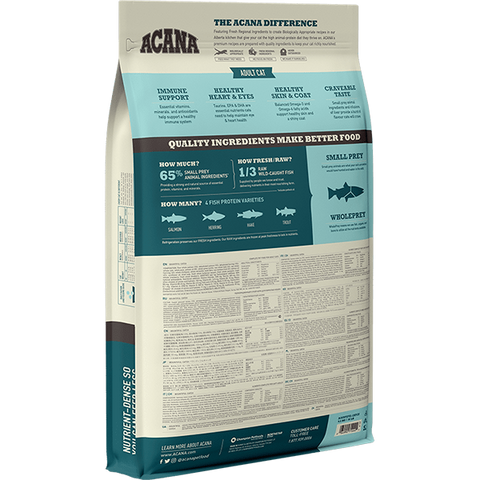 Acana Bountiful Catch Wild-Caught Salmon Herring & Hake Adult Dry Cat Food