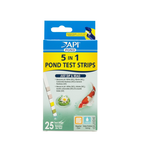API 5-in-1 Pond Water Test Strips (25 Tests)