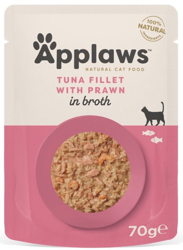 Applaws Broth Pouch - Tuna Fillet with Prawn (70g)
