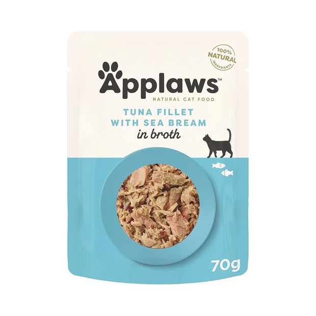 Applaws Broth Pouch - Tuna with Sea Bream (70g)