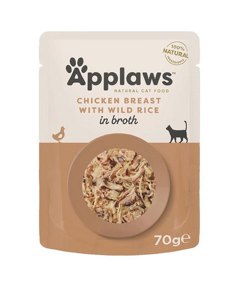 Applaws Broth Pouch - Chicken Breast & Wild Rice (70g)