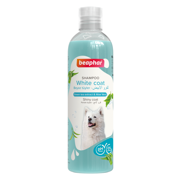 Beaphar White Coat Dog Shampoo - Green Tea & Aloe Vera