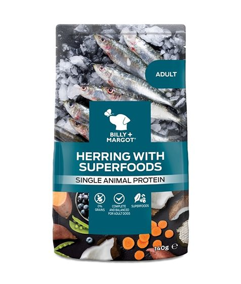 Billy & Margot Herring with Superfoods (140g Pouch)