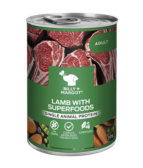 Billy & Margot Lamb with Superfoods (395g Tin)