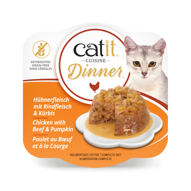 Catit Chicken Dinner, Beef & Pumpkin (75 g, 6 pcs/box)