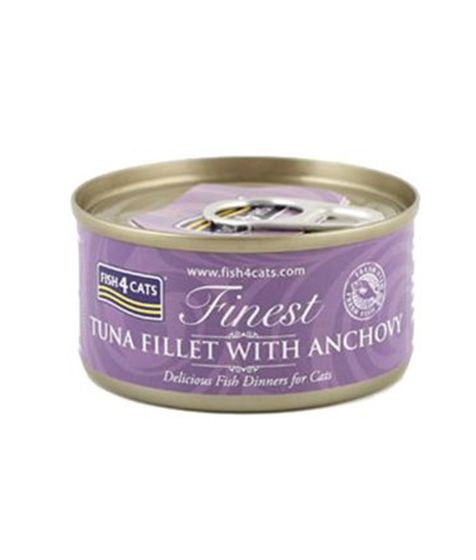 Fish4Cats Finest Tuna Fillet with Anchovy (70g Tin)