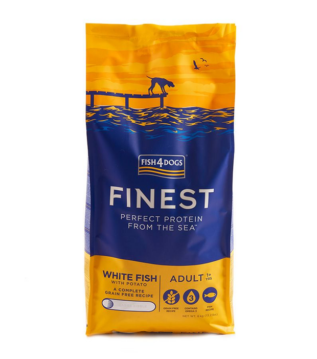 Fish4Dogs Finest White Fish Large Kibble Adult Dry Dog Food (6kg)