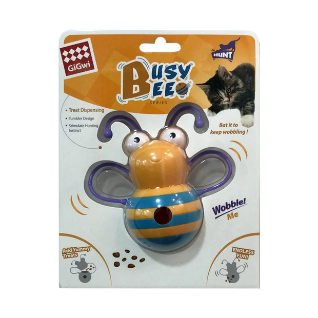 Gigwi Busy Bee Wobbler Treat Dispenser Toy