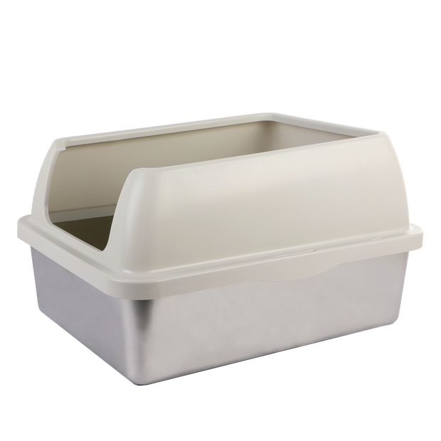 Go Fresh - Enclosed Stainless Steel Cat Litter Box - Sand