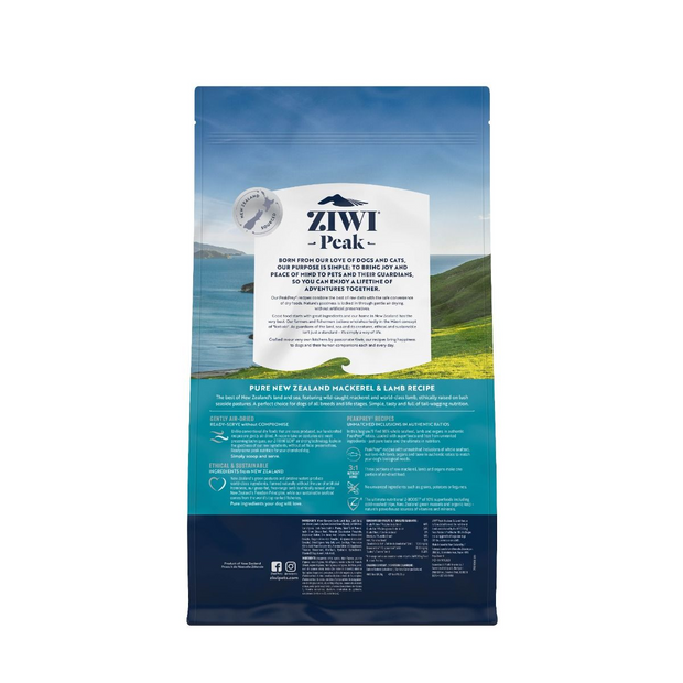 ZIWI Peak Air-Dried Mackerel & Lamb Recipe for Dogs (2.5kg)