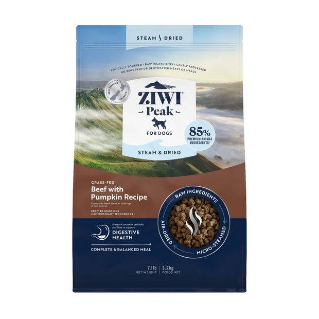 ZIWI Peak Steam & Dried Beef with Pumpkin Dry Dog Food (3.2kg)