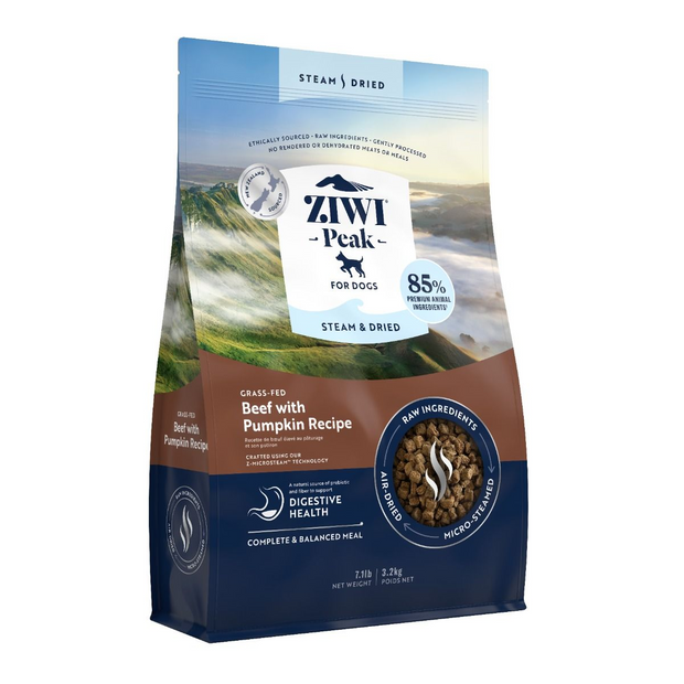 ZIWI Peak Steam & Dried Beef with Pumpkin Dry Dog Food (3.2kg)