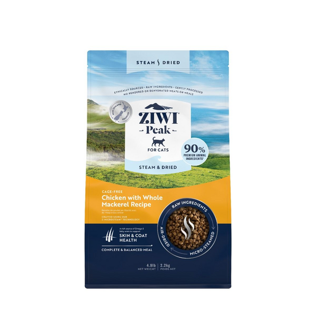 ZIWI Peak Steam & Dried Chicken with Mackarel Dry Cat Food (2.2kg)