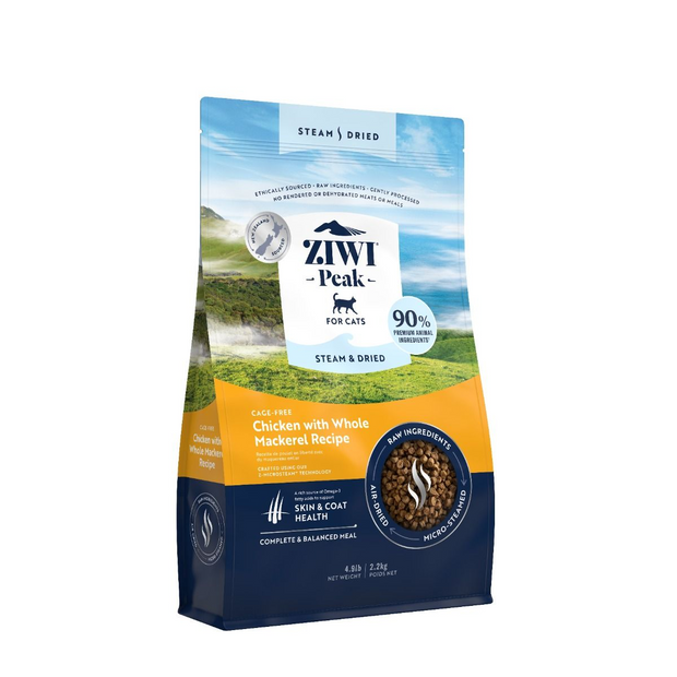 ZIWI Peak Steam & Dried Chicken with Mackarel Dry Cat Food (2.2kg)