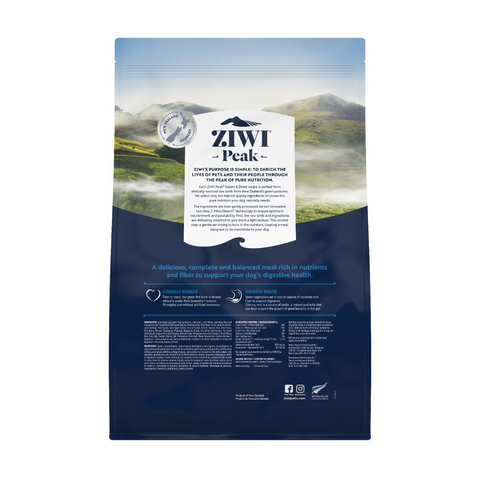 ZIWI Peak Steam & Dried Lamb with Green Veg Dry Dog Food