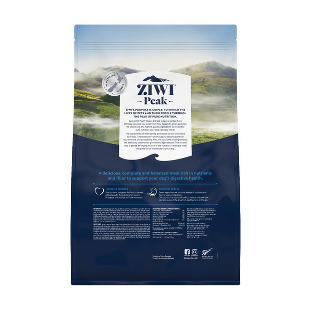 ZIWI Peak Steam & Dried Lamb with Green Veg Dry Dog Food