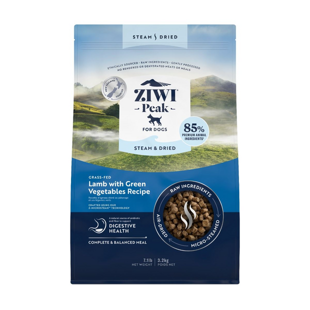 ZIWI Peak Steam & Dried Lamb with Green Veg Dry Dog Food