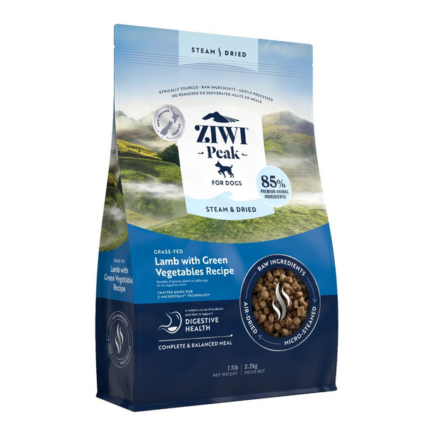 ZIWI Peak Steam & Dried Lamb with Green Veg Dry Dog Food