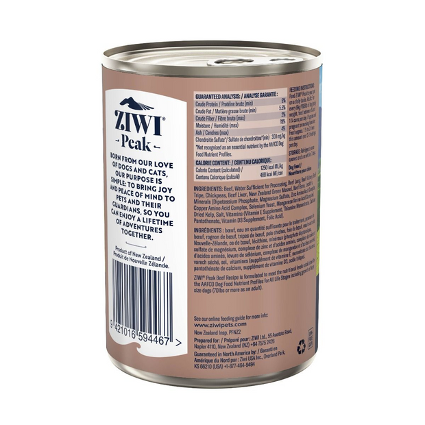 ZIWI Peak Beef Recipe Wet Dog Food