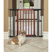 MidWest Decorative Wood & Graphite Steel Pet Gate