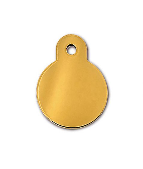 Round Pet Tag - Gold