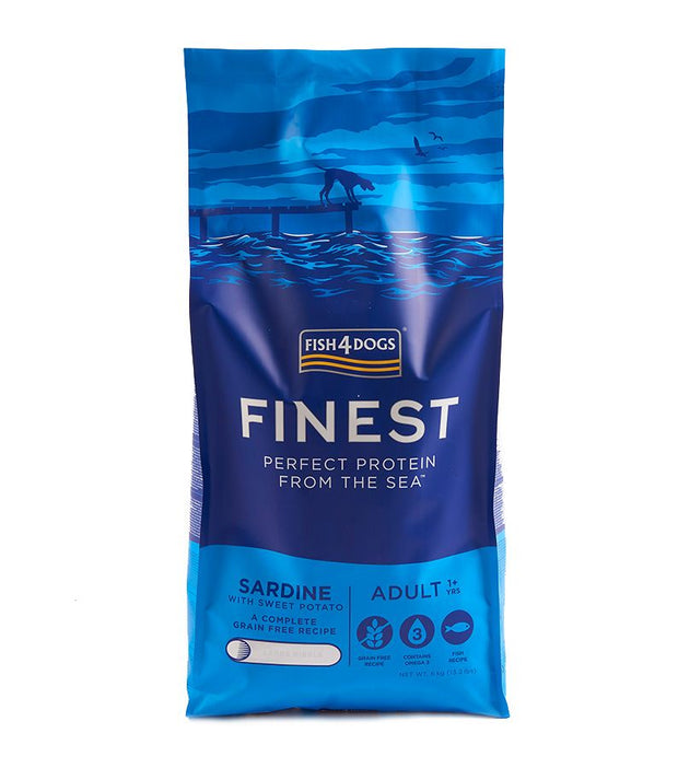 Fish4Dogs Finest Sardine Adult - Large Bite Kibble (6kg)