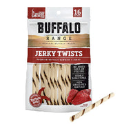 Buffalo Range Natural, Grain Free Jerky Twist Rawhide Chews for Dogs