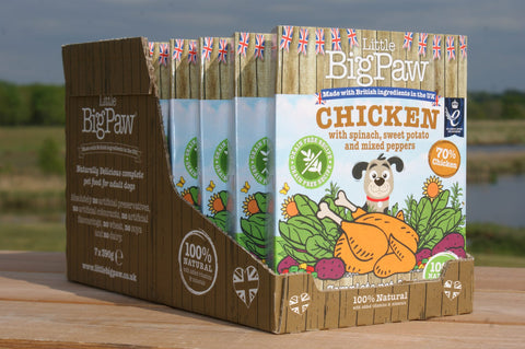 Little Big Paw Chicken with Spinach Tray (7 x 390g)