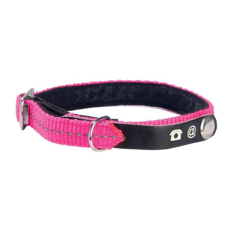 Address Reflective Cat Collar - Pink - Cat Collars & Tags