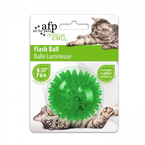 All For Paws Cat Flash Ball - Green - Cat Toys