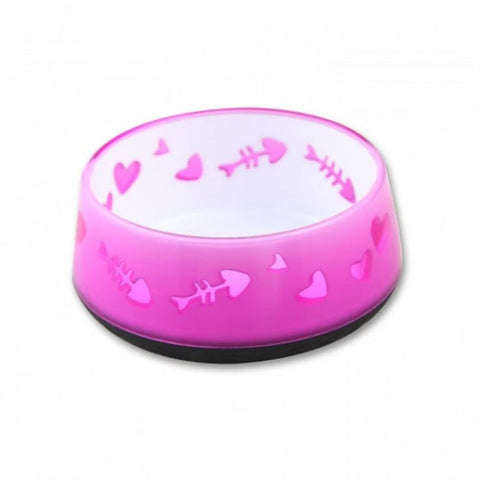 All For Paws Cat Love Bowl - Pink - Cat Feeders & Bowls