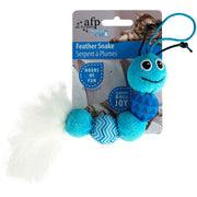 All For Paws Feather Snake - Blue - Cat Toys