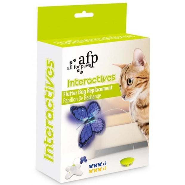 All For Paws Flutter Bug Refills - Cat Toys