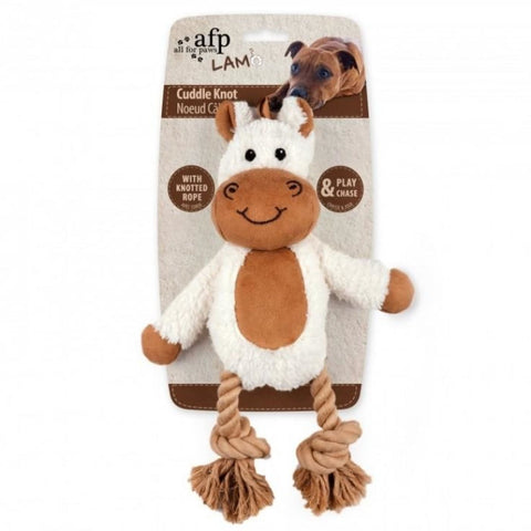 All For Paws Lambswool Cuddle Knot Horse - Dog Toys