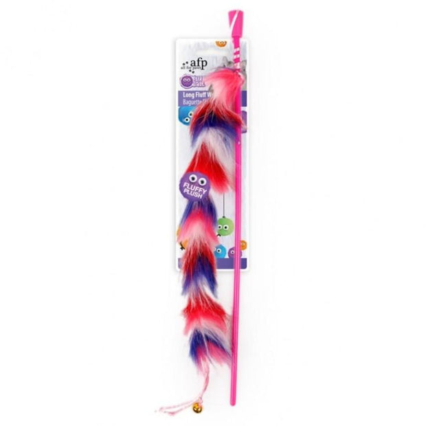 All For Paws Long Fluffy Wand - Red - Cat Toys