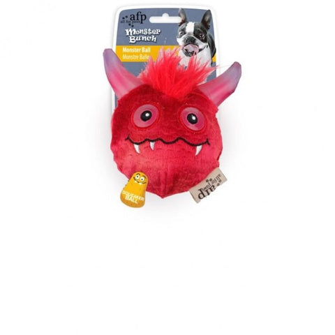 All For Paws Monster Ball - Red - Dog Toys