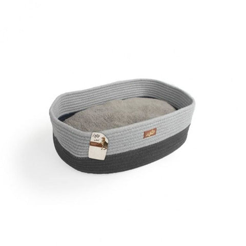 All for Paws Oval Rope Cat Bed - Grey - Beds & Cat Carriers