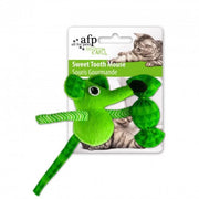 All For Paws Sweet Tooth Mouse - Green - Cat Toys