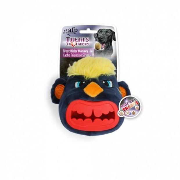 All For Paws Treat Hider Monkey Head - Dog Toys