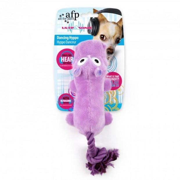 All For Paws Ultrasonic Dancing Hippo - Dog Toys