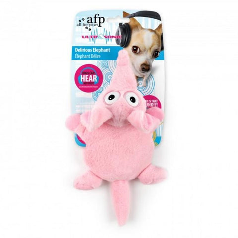All For Paws Ultrasonic Delirious Elephant - Dog Toys