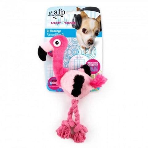 All For Paws Ultrasonic Dj Flamingo - Dog Toys