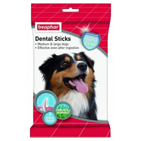 Beaphar Dental Sticks for Medium & Large Dogs - Dog Treats
