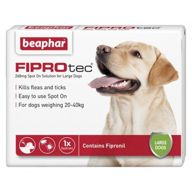 Beaphar FIPROtec for Large Dogs (4 pipettes) - Flea & Tick