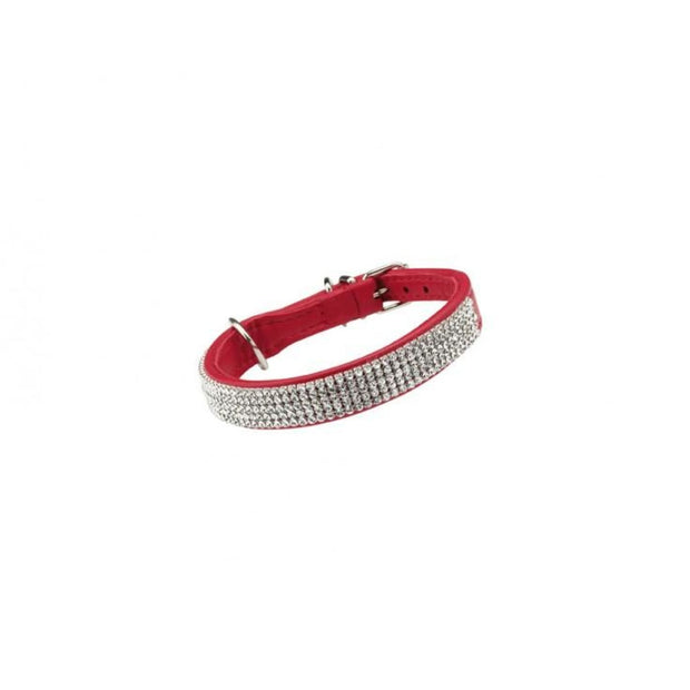 Bobby Crystal Dog Collar - Red - Collars & Fashion