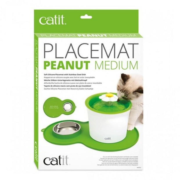 Catit Peanut Placemat - Green - Cat Feeders & Bowls